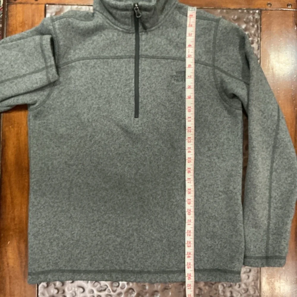 The North Face Gray 1/4 Zip-Up Sweater Fleece Pullover Jacket Medium, Cabincore